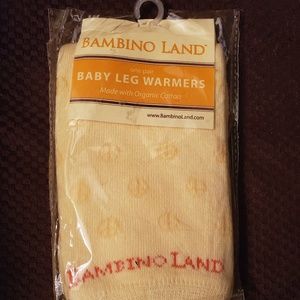 BAMBINO LAND Yellow Peace Symbols Baby Leg Warmers